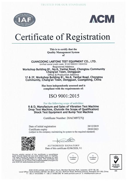 Çin Labtone Test Equipment Co., Ltd Sertifikalar